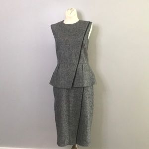 NWT Sportmax Women’s Wool Peplum Dress